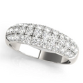 ROUND THREE ROW WEDDING BAND