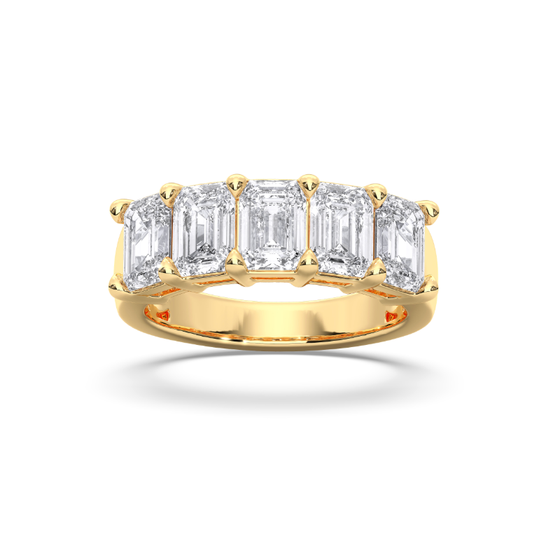 EMERALD 5 STONE RING