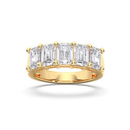 EMERALD 5 STONE RING
