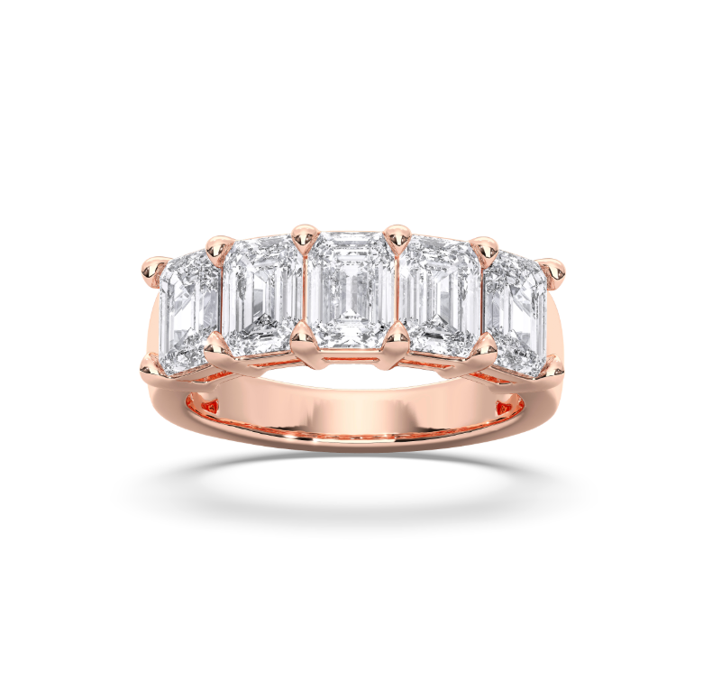 EMERALD 5 STONE RING