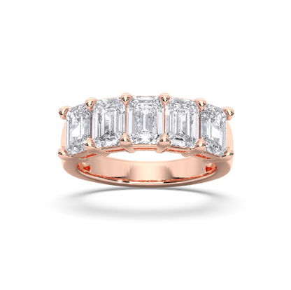 EMERALD 5 STONE RING