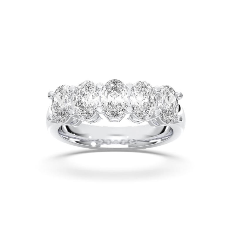 OVAL 5 STONE RING