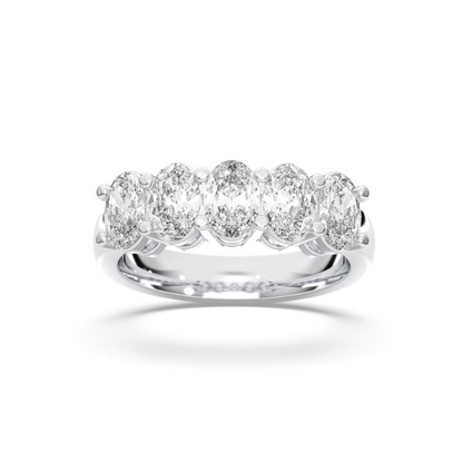 OVAL 5 STONE RING
