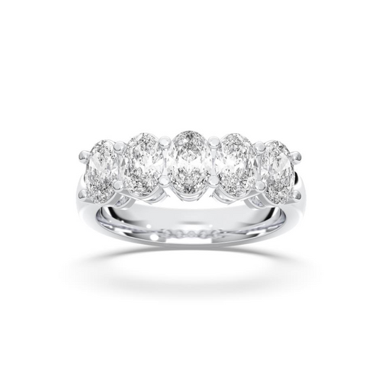 OVAL 5 STONE RING