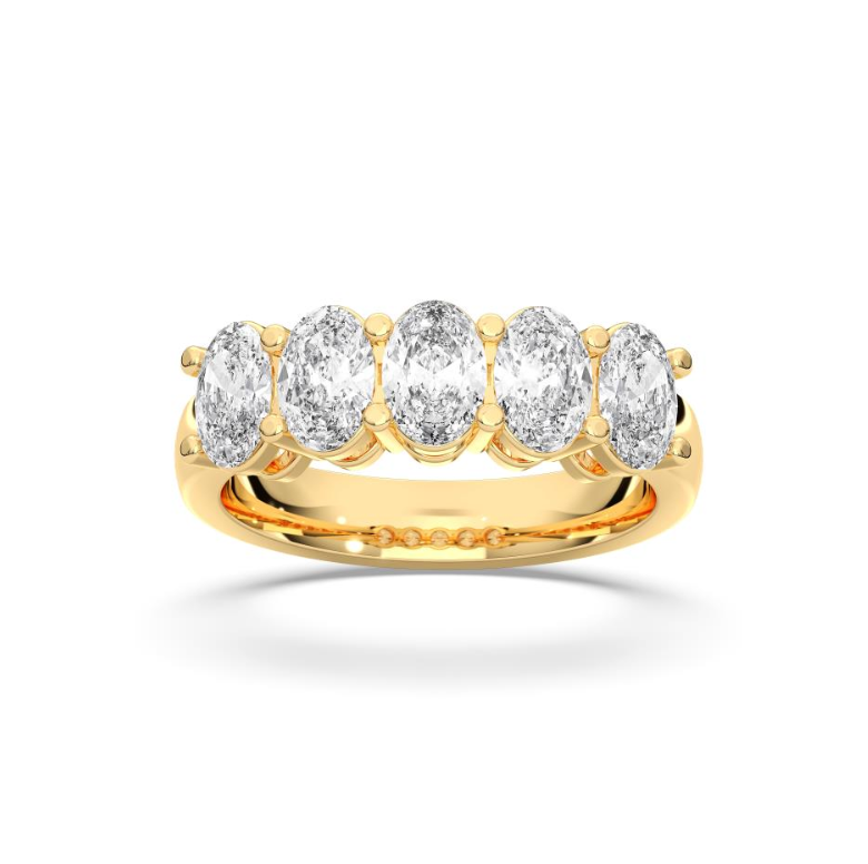 OVAL 5 STONE RING