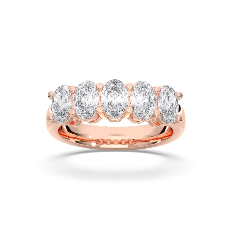 OVAL 5 STONE RING