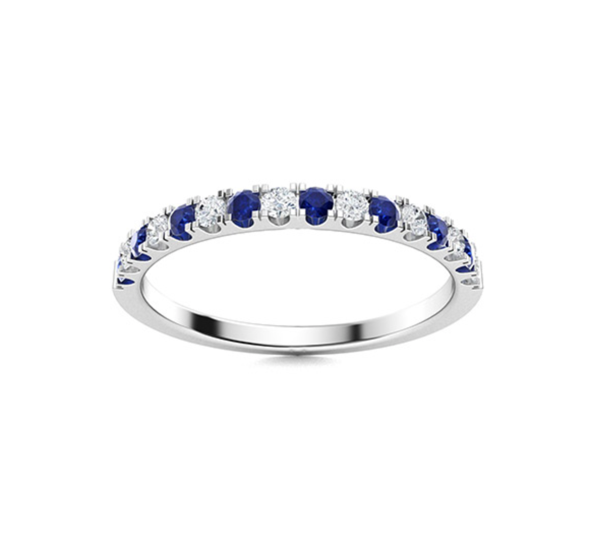 Sapphire and Diamond Wedding Ring