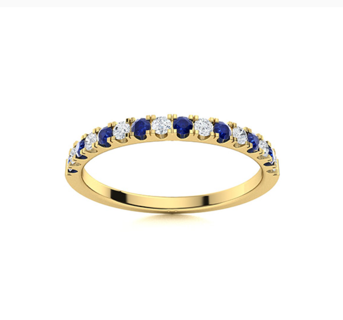 Sapphire and Diamond Wedding Ring