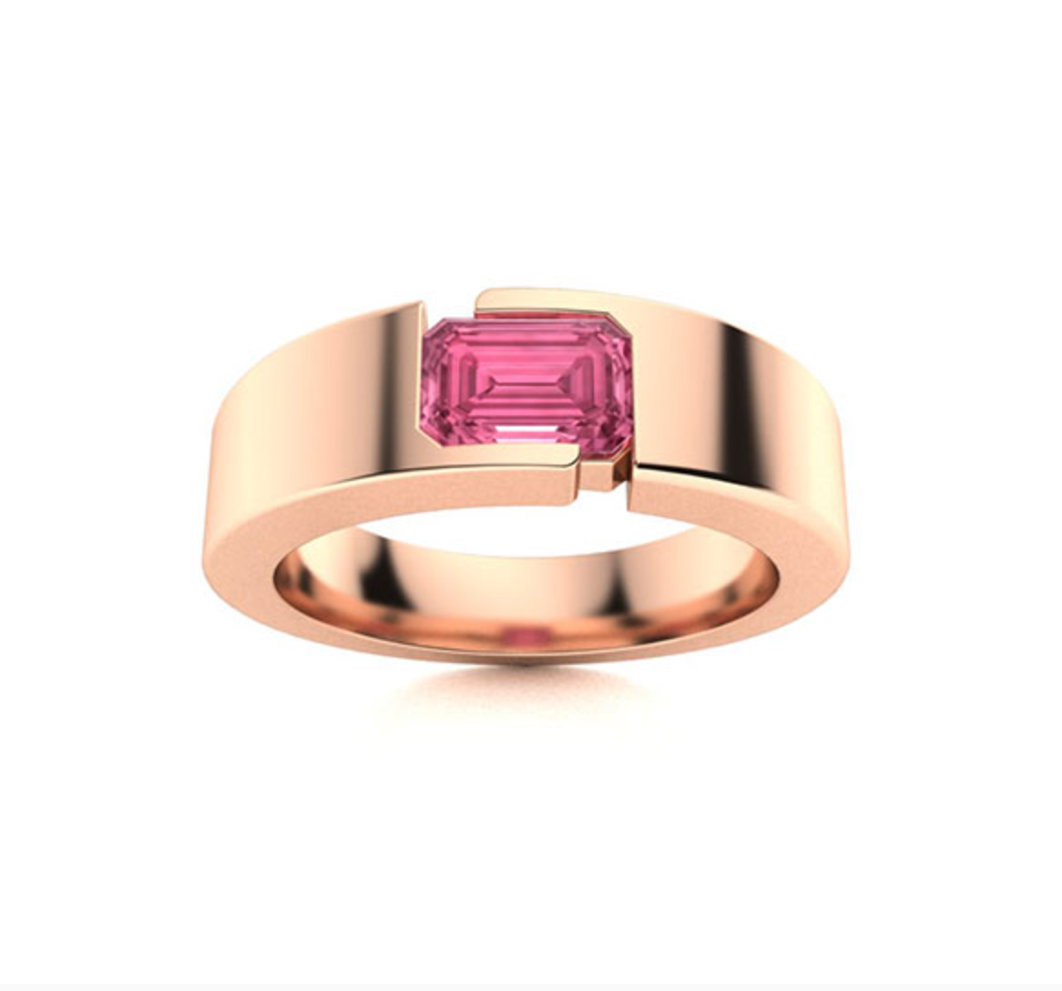 Pink Tourmaline Wedding Ring