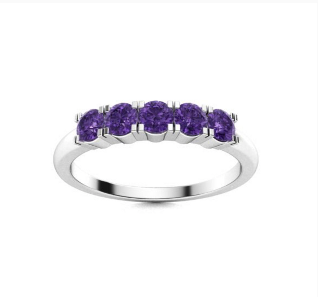 Amethyst Wedding Ring