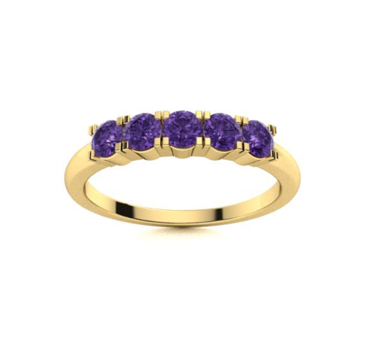 Amethyst Wedding Ring