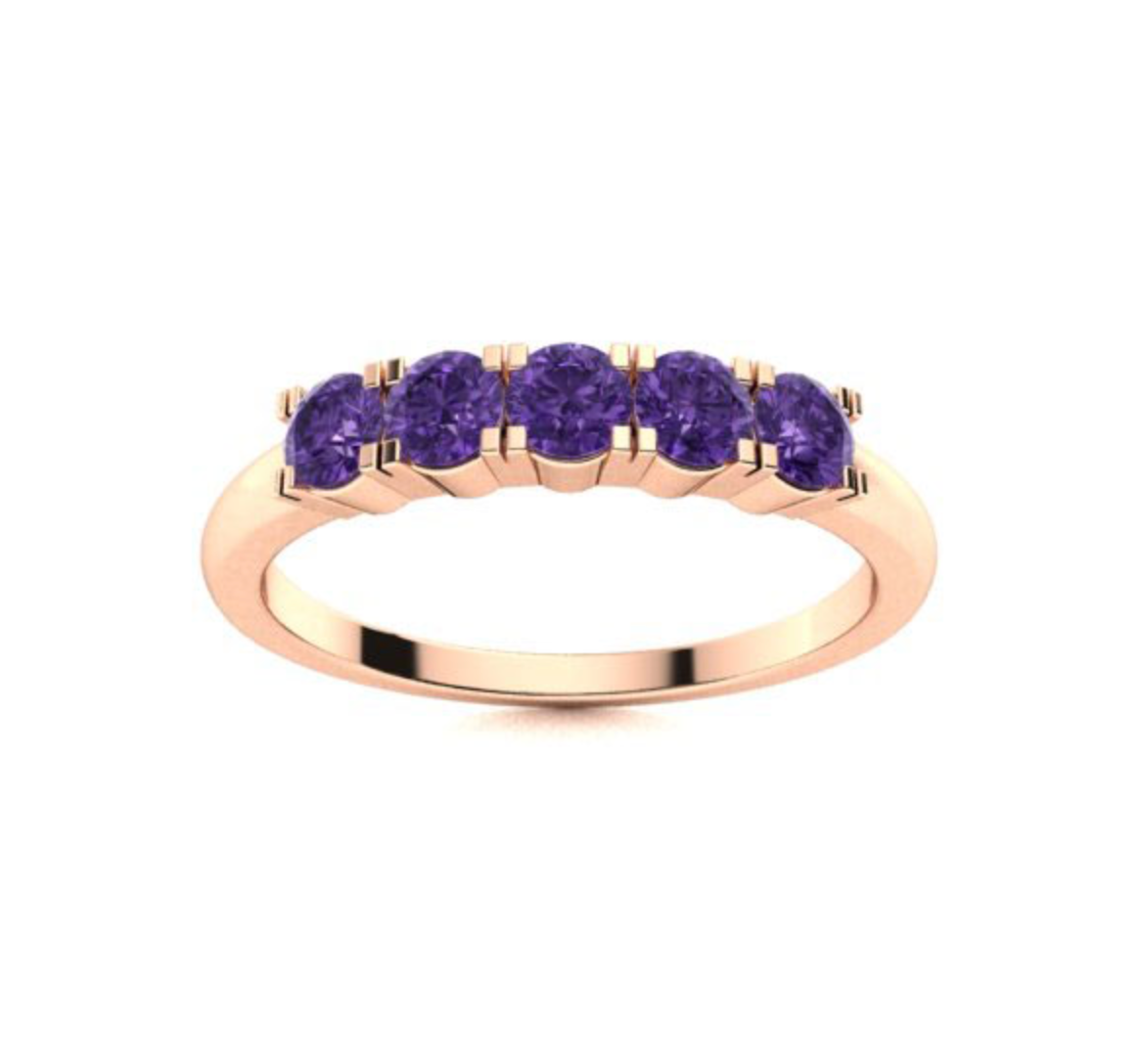 Amethyst Wedding Ring
