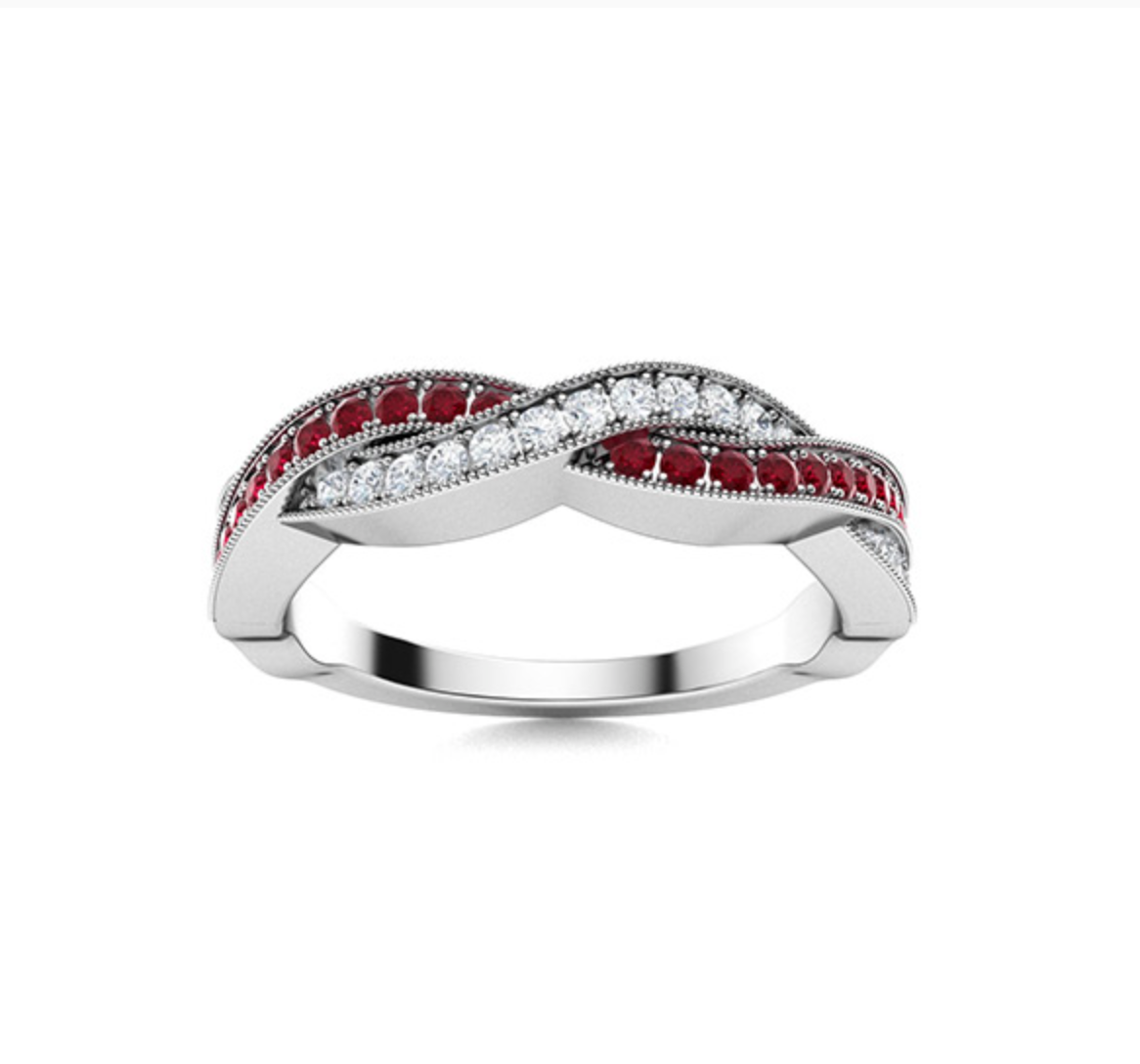 Diamond and Ruby Wedding Ring