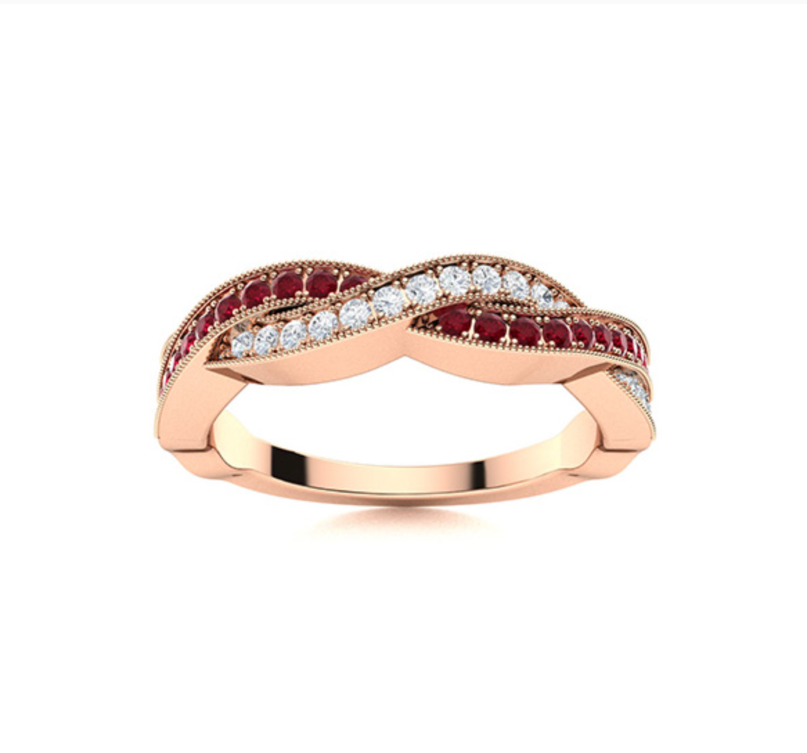 Diamond and Ruby Wedding Ring