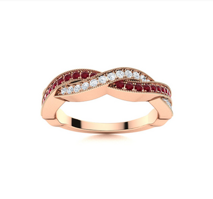 Diamond and Ruby Wedding Ring