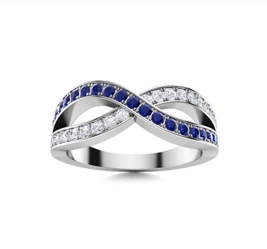 Sapphire and Diamond Wedding Ring