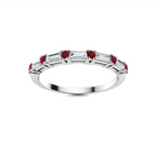 Ruby and VS Diamond Wedding Ring