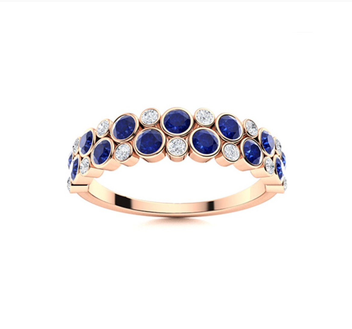 Sapphire and Diamond Wedding Ring