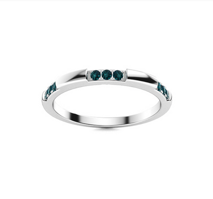 Blue Diamond Wedding Ring
