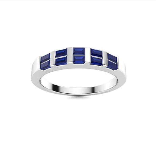 Double Sapphire Wedding Ring