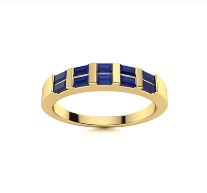 Double Sapphire Wedding Ring