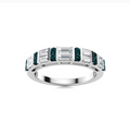 Blue Diamond and VS Diamond Wedding Ring
