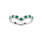 Emerald and Diamond Wedding Ring