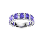 Tanzanite and Diamond Wedding Ring