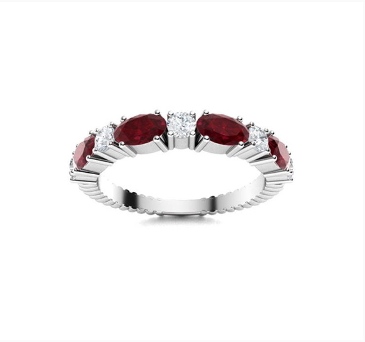 Ruby and Diamond Wedding Ring
