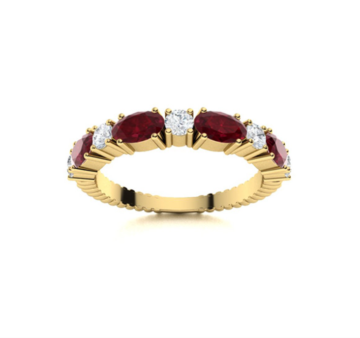 Ruby and Diamond Wedding Ring