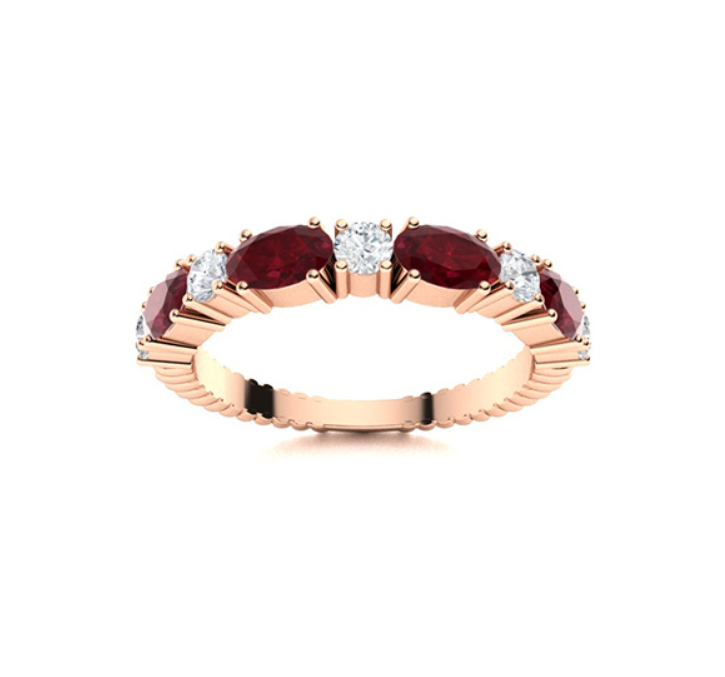 Ruby and Diamond Wedding Ring