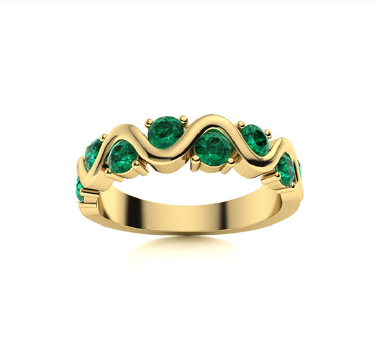 Tsavorite Wedding Ring
