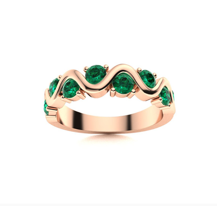 Tsavorite Wedding Ring