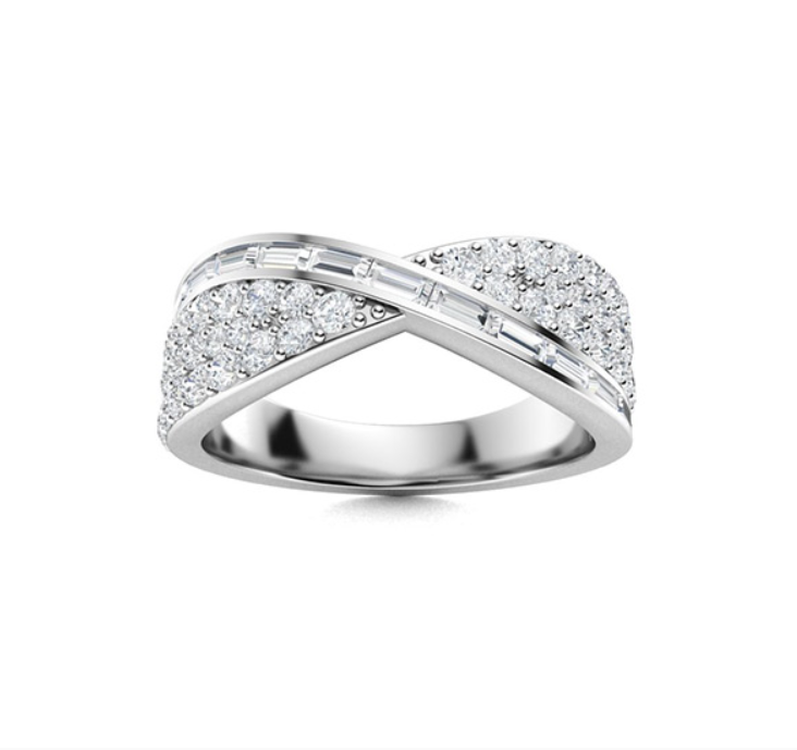 VS Diamond and Diamond Wedding Ring