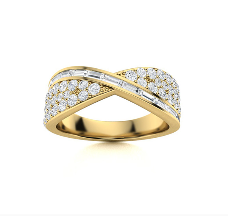 VS Diamond and Diamond Wedding Ring