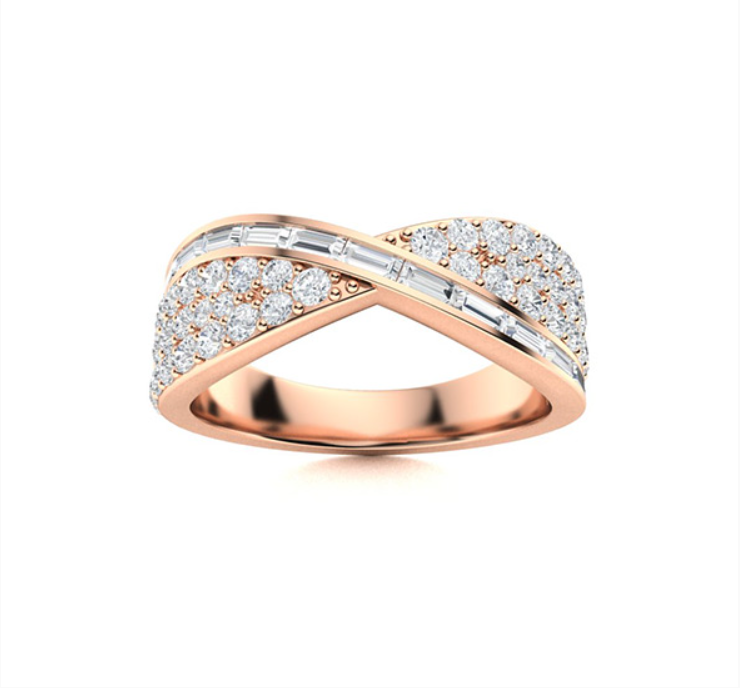 VS Diamond and Diamond Wedding Ring