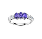 Tanzanite and Diamond Wedding Ring