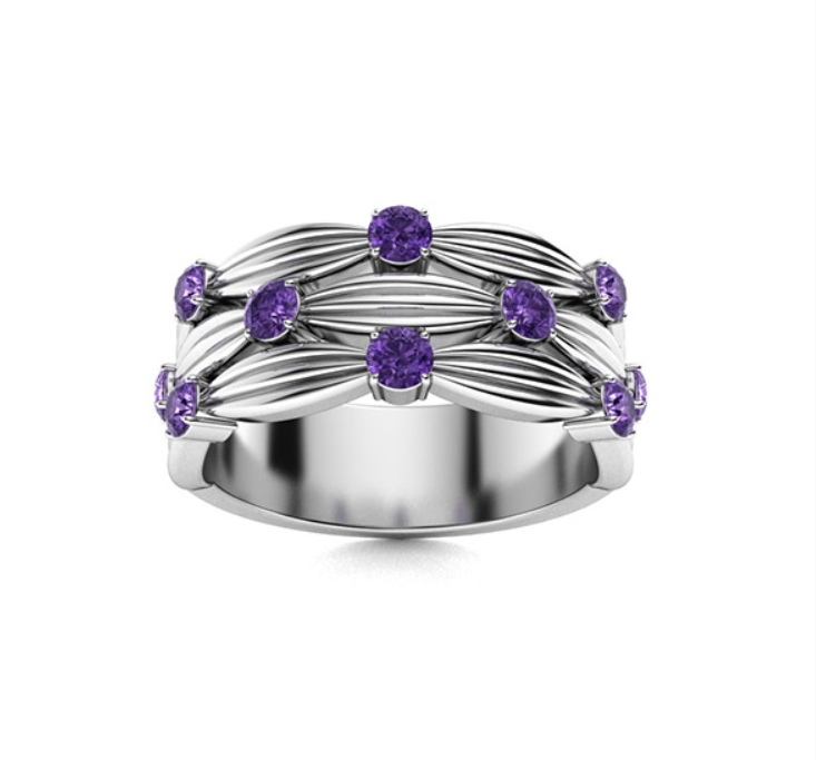 Amethyst Wedding Ring