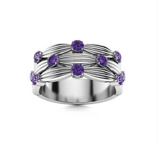 Amethyst Wedding Ring