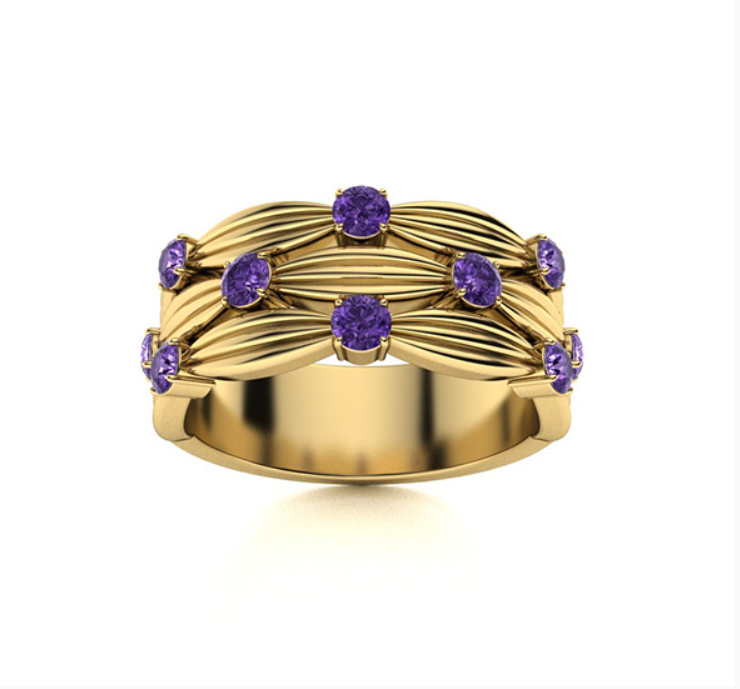 Amethyst Wedding Ring