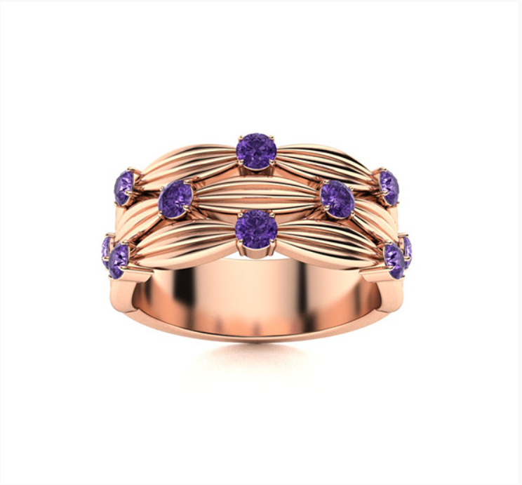Amethyst Wedding Ring