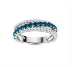 London Blue Topaz and Diamond Wedding Ring