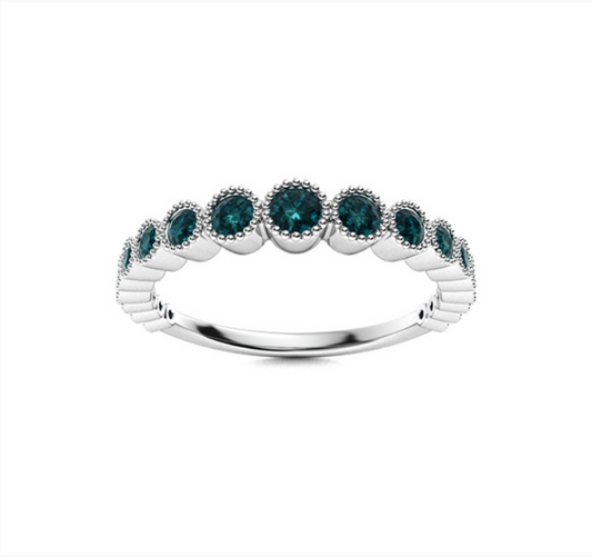 Blue Diamond Wedding Ring