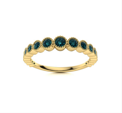 Blue Diamond Wedding Ring