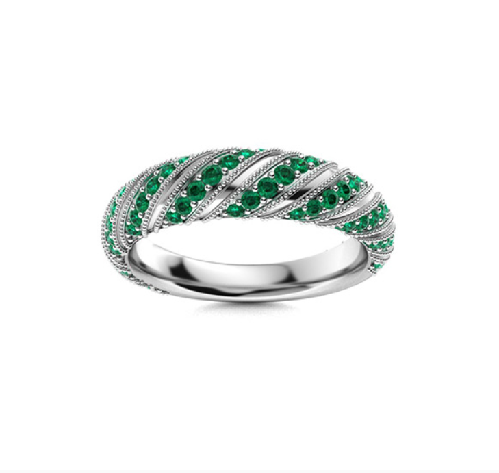 Tsavorite Wedding Ring