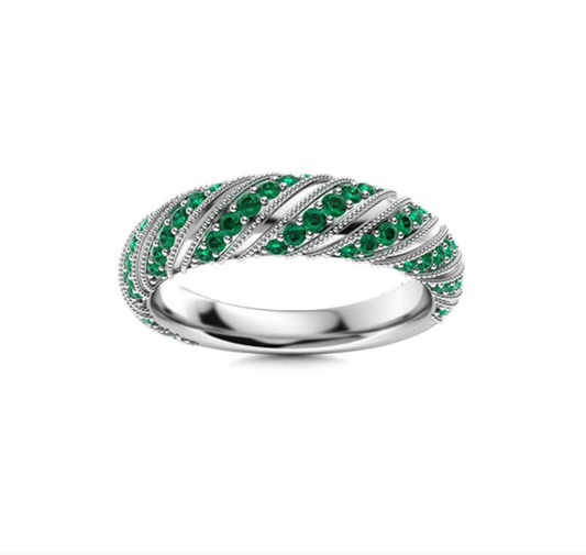 Tsavorite Wedding Ring