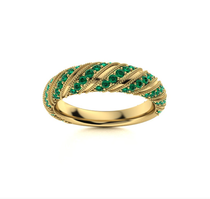 Tsavorite Wedding Ring