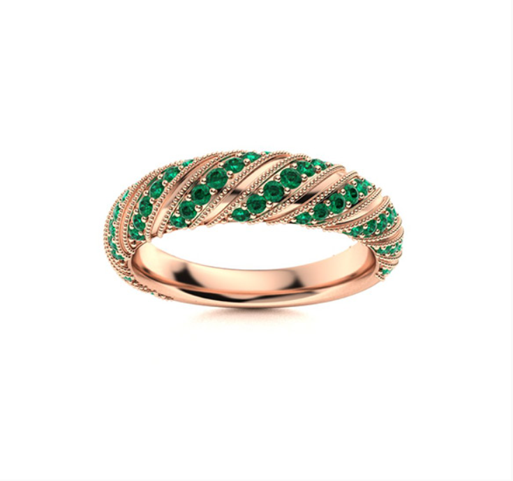 Tsavorite Wedding Ring