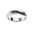 Black Diamond and Diamond Wedding Ring
