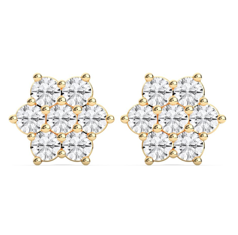 ROUND CLUSTER EARRINGS